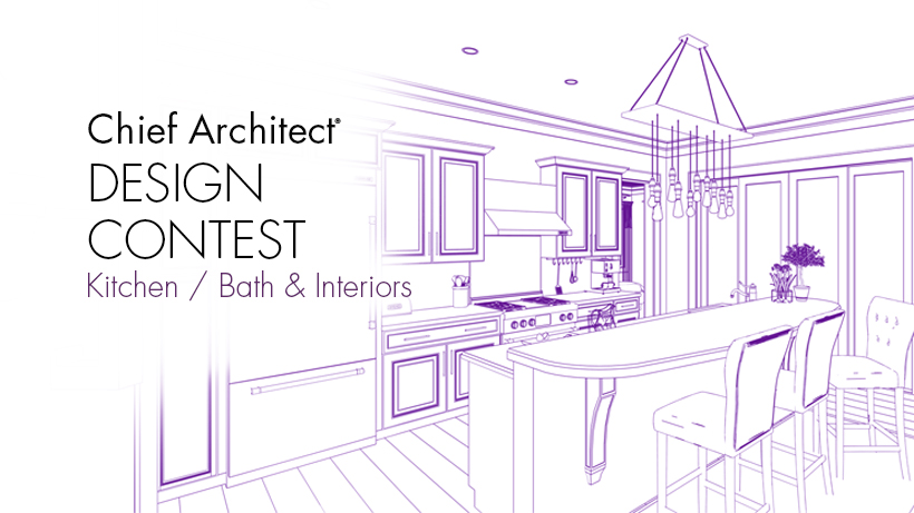 Chief Architect Kitchen Bath and Interior Design Contest graphic with a kitchen rendering.