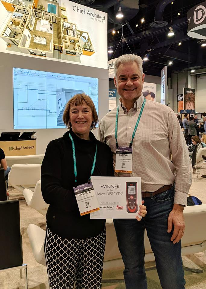 Winners of the User breakfast Leica laser raffle.