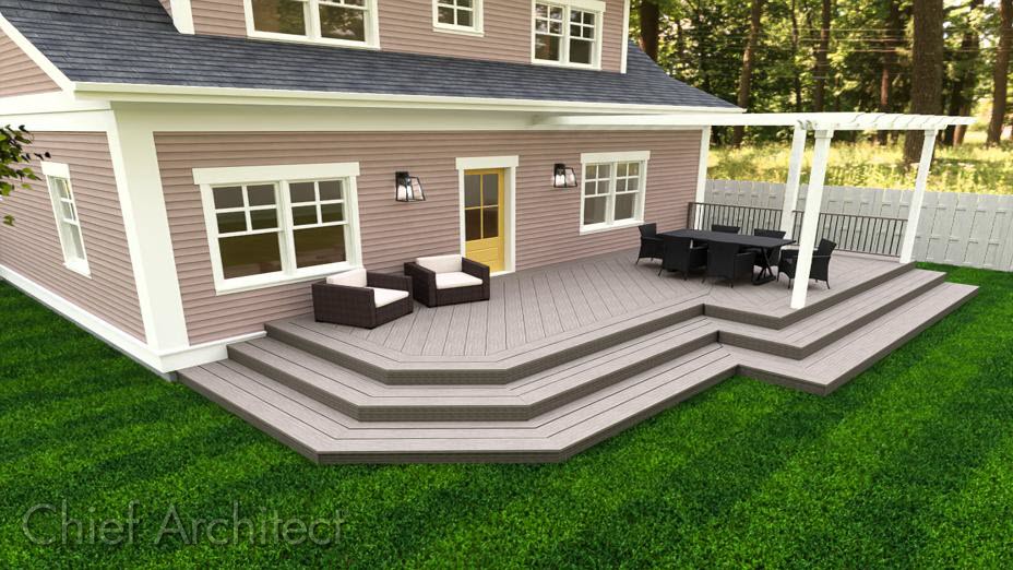 You can customize your deck in Chief Architect to meet your design needs.