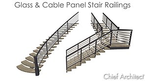 Adding Glass or Cable Rail Panels to Stairs