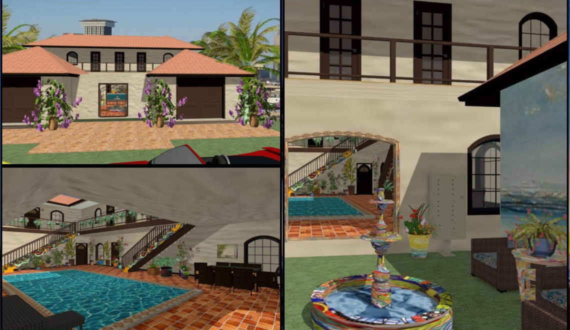 Rendering of the Melrose Place apartment complex.