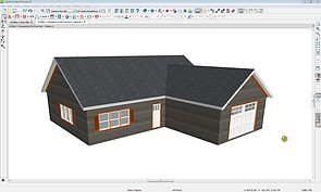 Generating a Roof Over an L-Shaped House with Gable Ends