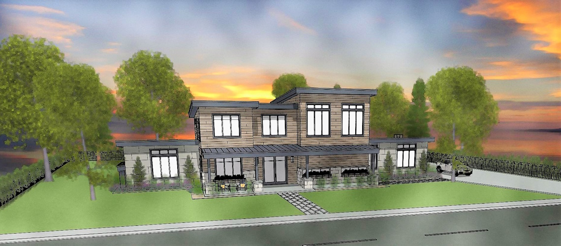 Modern home design with shed roof