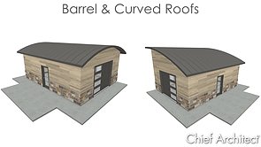 Drawing Curved and Barrel Roofs