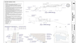 Retaining walls require engineering, design, and detailed drawing prior to being permitted for actual construction.