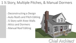 Roofs: 1.5 Story, Multiple Roof Pitches