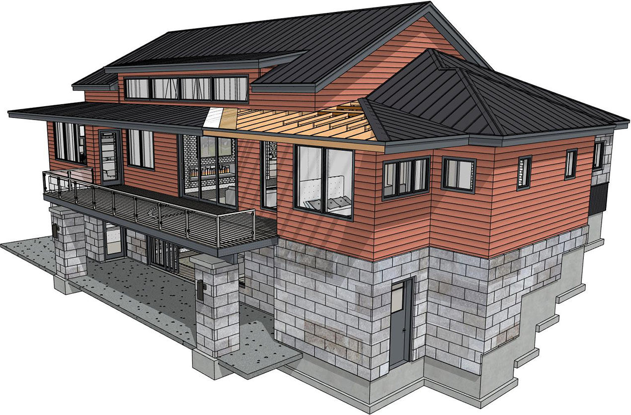 Front view of Stone Creek home design.