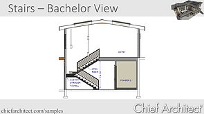 Stair Styles, Walls for Stairs with a Head Height Cross Section for the Bachelor View Project