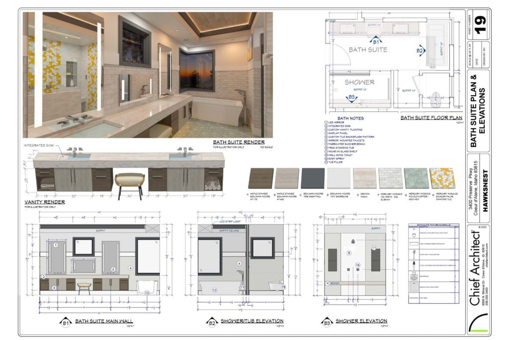 A layout page made in Chief Architect.
