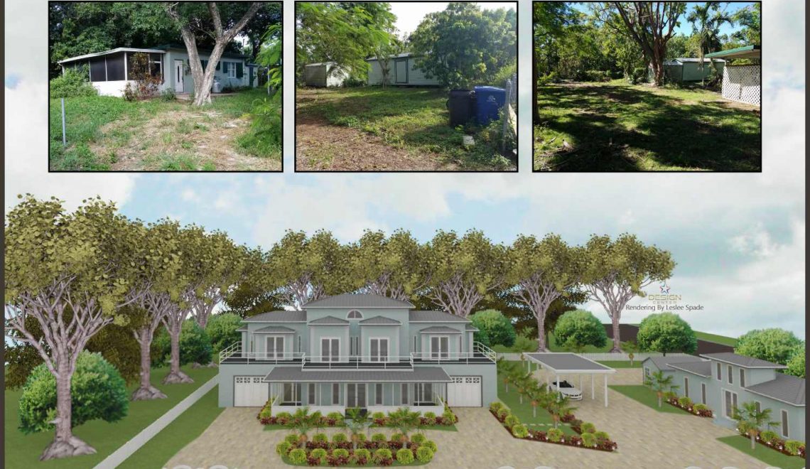 A small conch house on a gorgeous lot in the Keys with plenty of room to go up and out with this build.