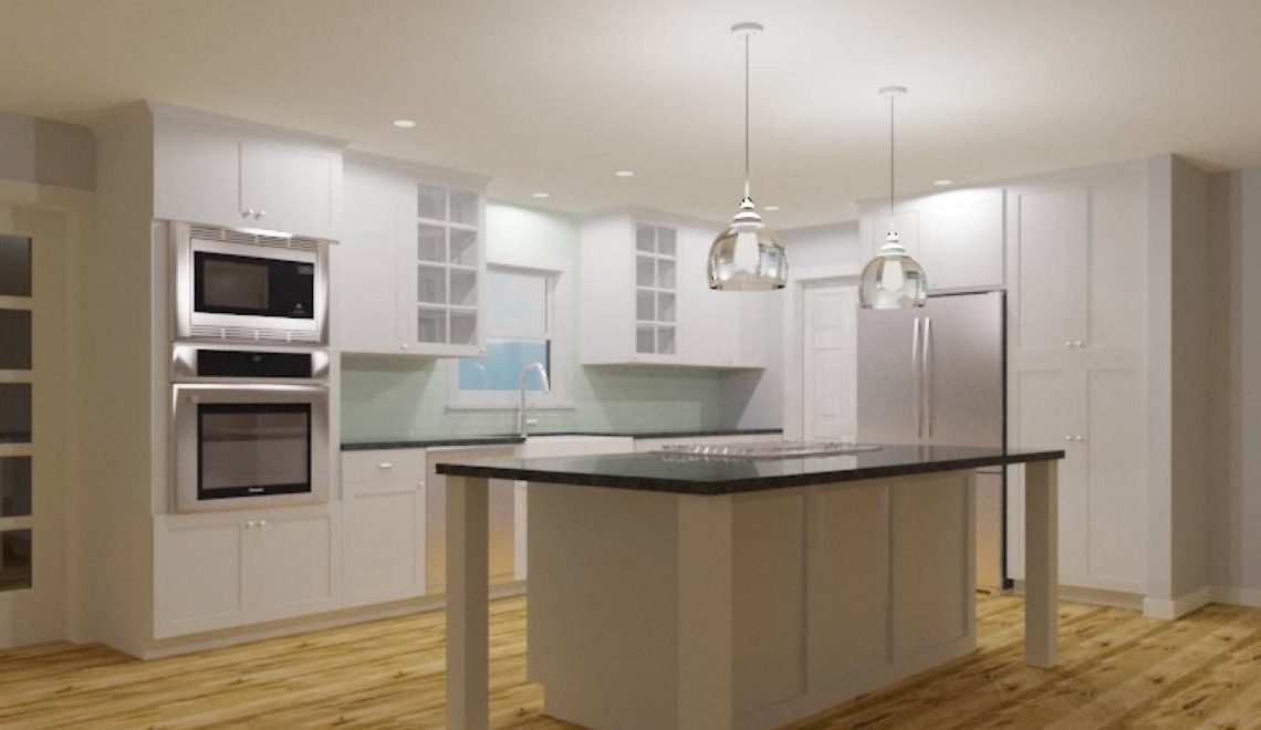 In order to perform this remodel a wall was deleted in the middle of the home and opened up the kitchen to the living room.