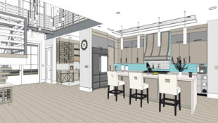 A Vector View rendering creates edge lines that is typical to CAD Drafting 3D images.