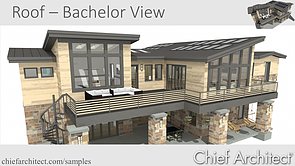 Designing a Flat Roof Using a Template and the Manual Roof Tools for the Bachelor View Project 