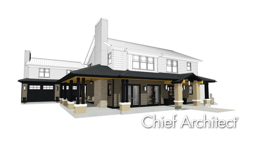 As built home design with proposed plan overlay