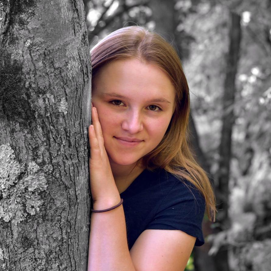 Design Contest Winner, Kaitlyn, in her senior photo