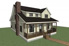 A tan colored house designed in Chief Architect.