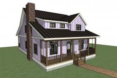 A violet colored house designed in Chief Architect.