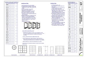 Door, Window & Cabinet Schedules