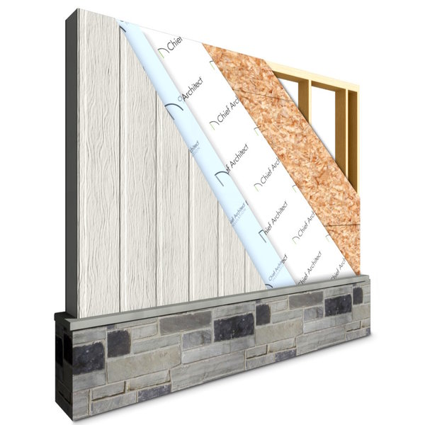 An image of house wall layers made in Chief Architect