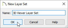 Specfy a name for the new layer set in the New Layer Set dialog