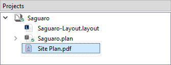PDF file imported into a project within the Project Browser
