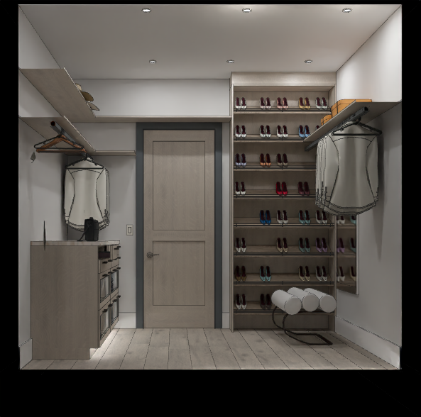 Full camera view with the cross section slider and poche enabled