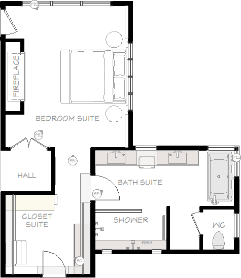 Plan view with poche enabled