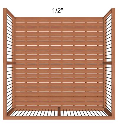 Plank gap width set to 1/2".