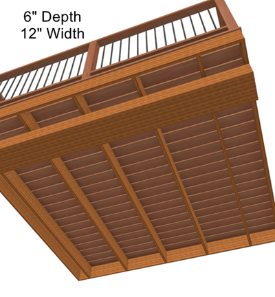 Deck beams set to 6"x12".