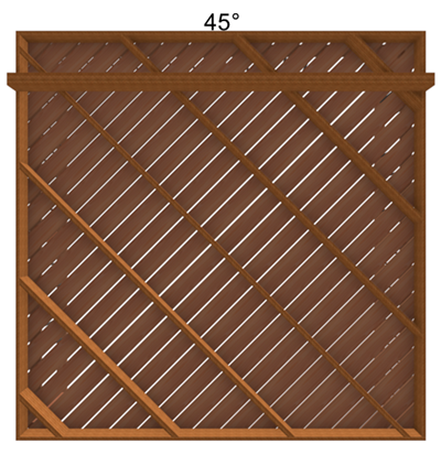 Deck joists rotated 45 degrees.