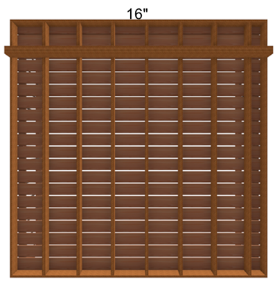 Deck joists spaced at 16".