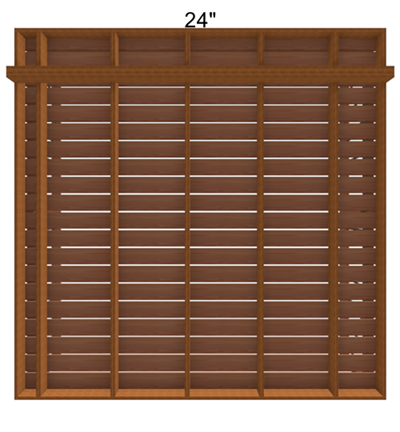 Deck joists spaced at 24".
