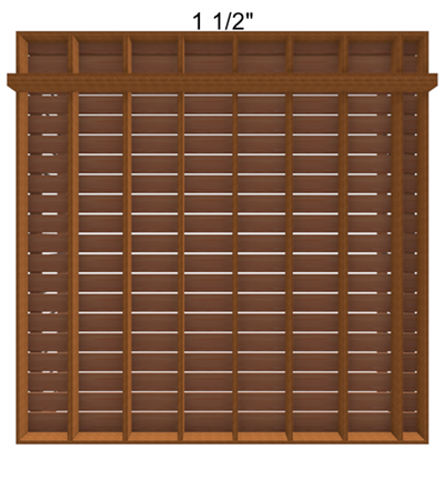 Deck joists at 1 1/2" wide.