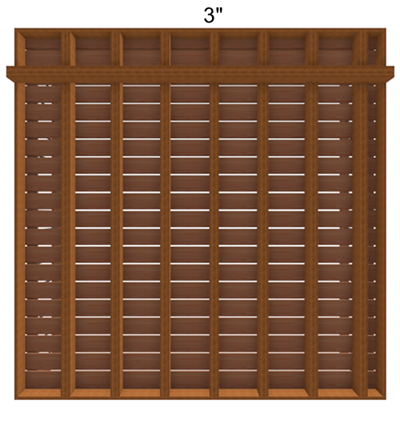 Deck joists at 3" wide.