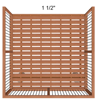 Plank gap width set to 1 1/2".