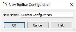 Name the new toolbar configuration