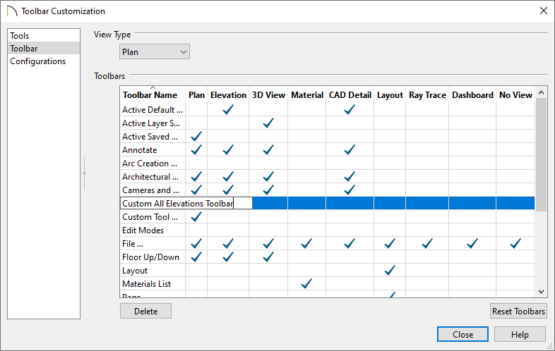 Toolbars can be renamed in the toolbar customization dialog.