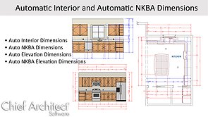 Using The Automatic Interior and Automatic NKBA Dimension Tools in X13 and Prior