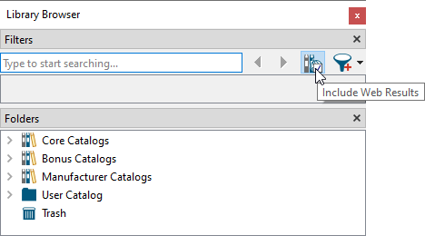 Include Web Results is enabled