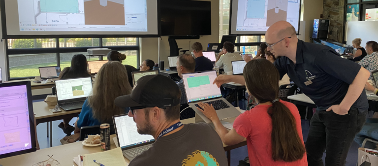 A classroom full of Chief Architect Software students.