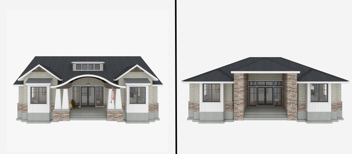 A house designed in Chief Architect Premer with design options.