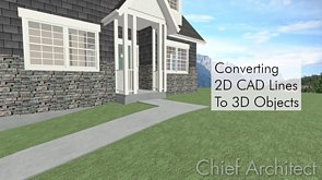 Converting 2D CAD to 3D Objects