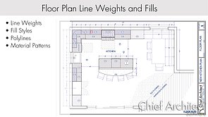 Floor Plan Line Weights, Fills, and Space Planning Indicators