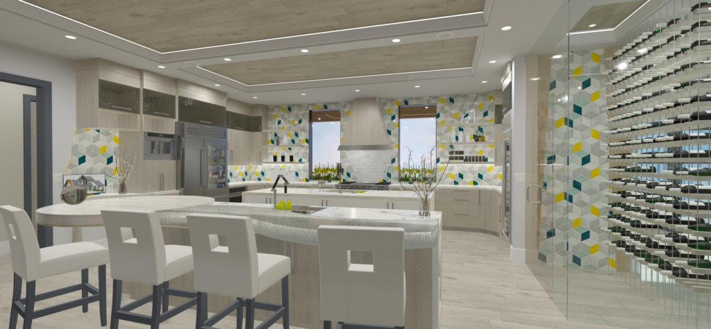 A kitchen designed in Chief Architect Software.